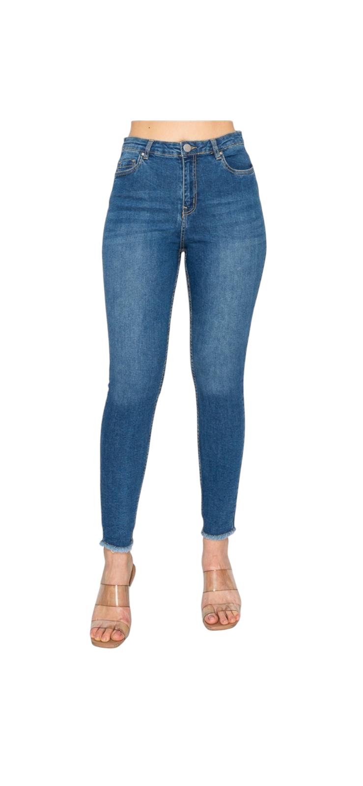 Amaze Denim: Womans Skinny Jeans Flare Cut High Waist